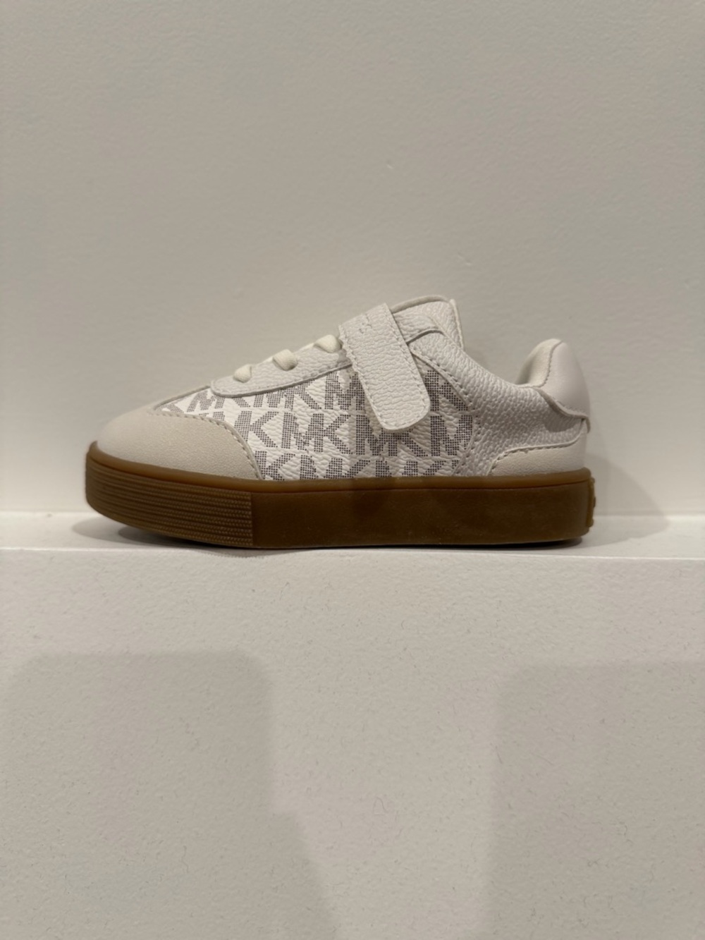 New Toddler Sz 8 Michael Kors Fashion Sneakers White Baby Infant Velcro Closure